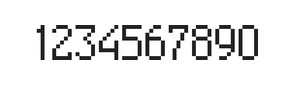 5×9数字点阵字体 ddN59AB0618