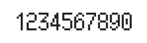 5×9数字点阵字体 ddN59AB0619