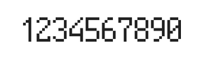 5×9数字点阵字体 ddN59AB0620