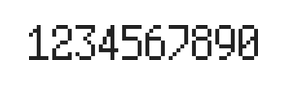 5×9数字点阵字体 ddN59AB0622
