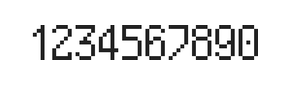5×9数字点阵字体 ddN59AB0623