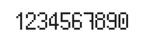 5×9数字点阵字体 ddN59AB0624