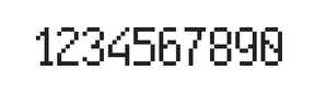 5×9数字点阵字体 ddN59AB0629