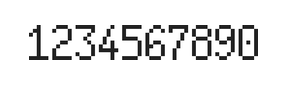 5×9数字点阵字体 ddN59AB0631