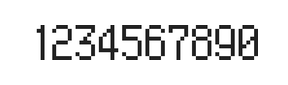 5×9数字点阵字体 ddN59AB0632