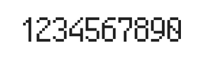 5×9数字点阵字体 ddN59AB0634