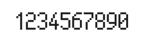 5×9数字点阵字体 ddN59AB0640