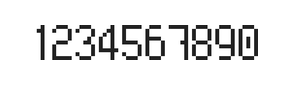 5×9数字点阵字体 ddN59AB0641