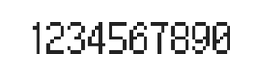 5×9数字点阵字体 ddN59AB0643