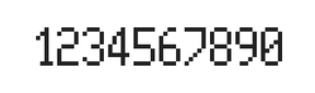 5×9数字点阵字体 ddN59AB0644