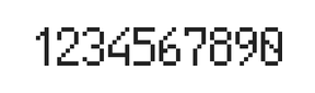 5×9数字点阵字体 ddN59AB0649