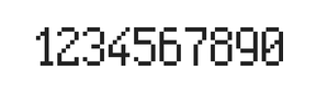 5×9数字点阵字体 ddN59AB0651
