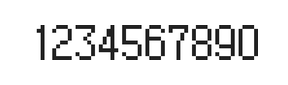 5×9数字点阵字体 ddN59AB0652