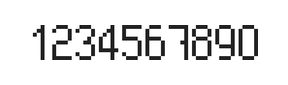 5×9数字点阵字体 ddN59AB0653
