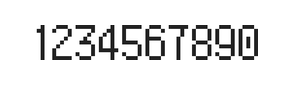 5×9数字点阵字体 ddN59AB0656