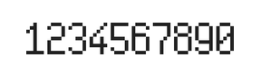 5×9数字点阵字体 ddN59AB0657