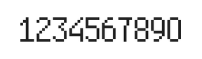 5×9数字点阵字体 ddN59AB0660