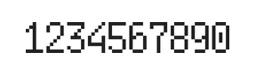 5×9数字点阵字体 ddN59AB0661