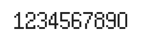 5×9数字点阵字体 ddN59AB0663