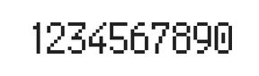 5×9数字点阵字体 ddN59AB0671