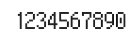 5×9数字点阵字体 ddN59AB0676