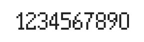5×9数字点阵字体 ddN59AB0677