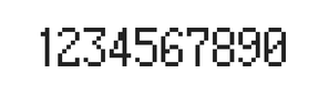 5×9数字点阵字体 ddN59AB0678