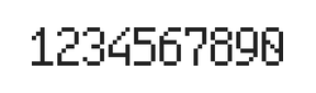 5×9数字点阵字体 ddN59AB0685
