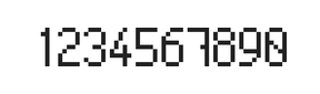 5×9数字点阵字体 ddN59AB0686