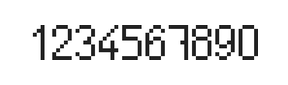 5×9数字点阵字体 ddN59AB0688