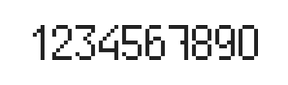 5×9数字点阵字体 ddN59AB0689