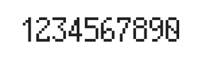 5×9数字点阵字体 ddN59AB0690