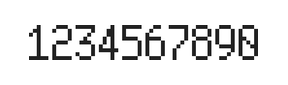 5×9数字点阵字体 ddN59AB0691