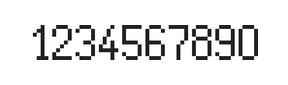 5×9数字点阵字体 ddN59AB0693