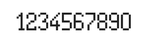 5×9数字点阵字体 ddN59AB0696