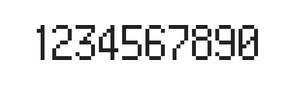 5×9数字点阵字体 ddN59AB0697