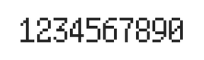 5×9数字点阵字体 ddN59AB0699