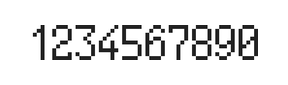 5×9数字点阵字体 ddN59AB0702