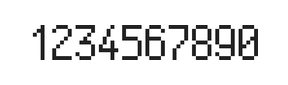 5×9数字点阵字体 ddN59AB0703