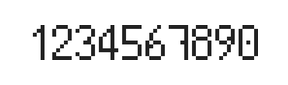 5×9数字点阵字体 ddN59AB0704