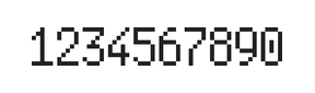 5×9数字点阵字体 ddN59AB0705