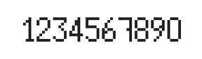 5×9数字点阵字体 ddN59AB0712