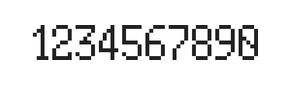 5×9数字点阵字体 ddN59AB0713