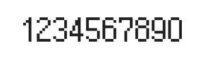 5×9数字点阵字体 ddN59AB0715
