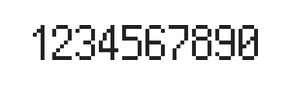 5×9数字点阵字体 ddN59AB0721
