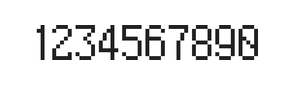5×9数字点阵字体 ddN59AB0722