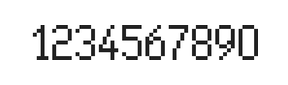 5×9数字点阵字体 ddN59AB0725