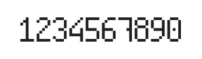5×9数字点阵字体 ddN59AB0726