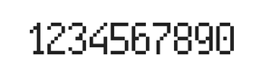 5×9数字点阵字体 ddN59AB0741