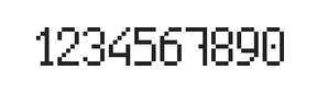 5×9数字点阵字体 ddN59AB0744